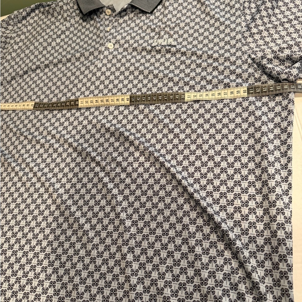 Elegant Gray Patterned Polo Shirt - Picture 5 of 11